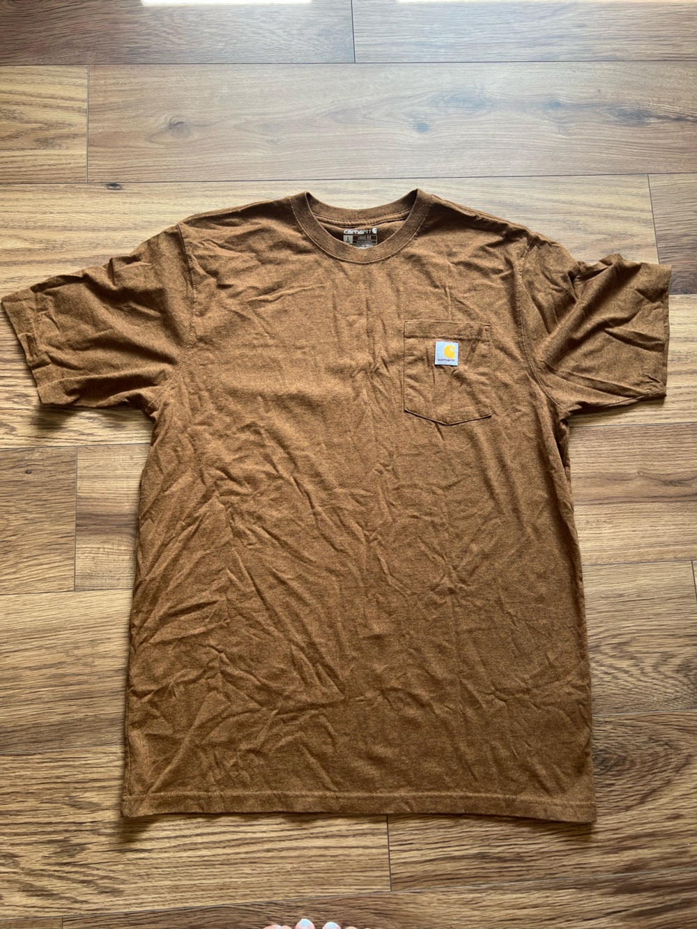 Carhartt Men's Loose Fit Heavyweight Short-Sleeve Pocket T-Shirt Brown LT